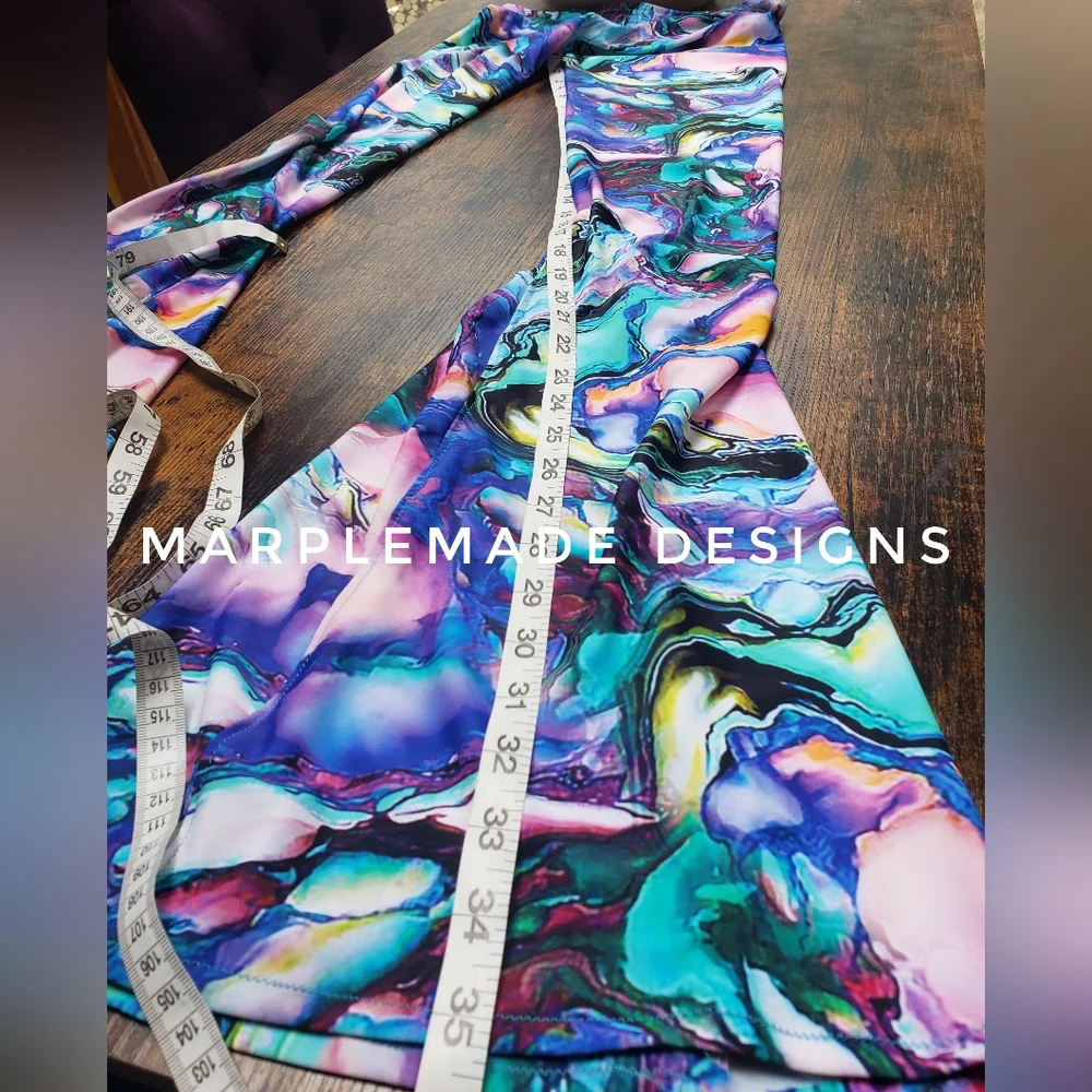 NWT* Xs/ X Long 24x35 flares💜 MarpleMade Designs  super soft yoga, low rise, - Picture 2 of 16